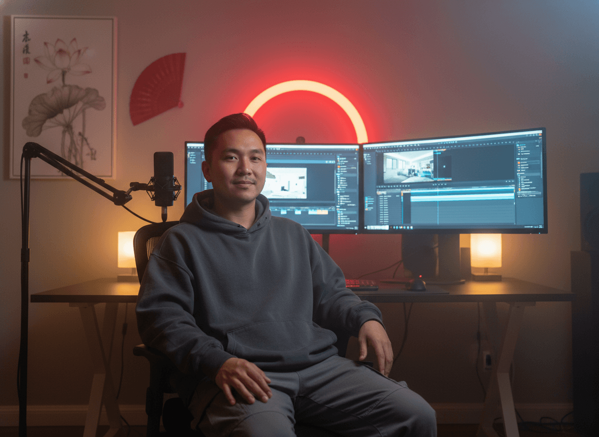 Creator in studio